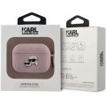 Θήκη Σιλικόνης Karl Lagerfeld Karl and Choupette Heads 3D Logo NFT για Apple AirPods Pro  - Pink