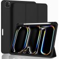 Θήκη Book Soft TPU Flexible Pencil Holder  για Apple iPad Pro 11 2024 - Black