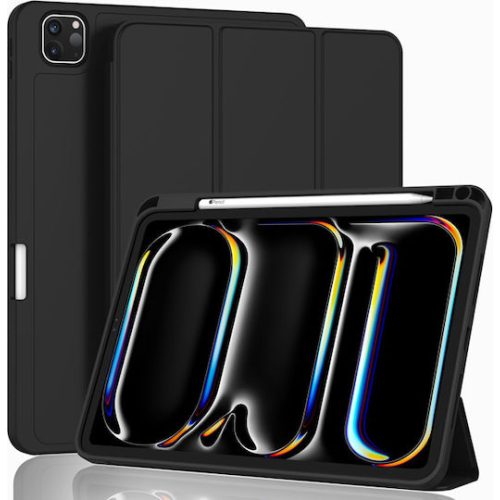Θήκη Σιλικόνης Book ObaStyle Flip Cover για Apple iPad Pro 13” 2024 - Black