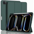 Θήκη Book Soft TPU Flexible Pencil Holder  για Apple iPad Pro 11 2024 - Green