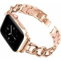 Λουράκι Bracelet Elegant Metal Beads για Apple Watch 42/44/45/46/49 Series 10 2024 - Rose Gold