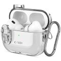 Θήκη Σιλικόνης με Γάντζο Tech-Protect για Apple AirPods Pro 1/2  - Clear