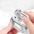 Θήκη Σιλικόνης με Γάντζο Tech-Protect για Apple AirPods Pro 1/2  - Clear