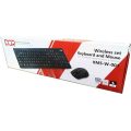 Ασύρματο Πληκτρολόγιο DQR set Keyboard & Mouse 2.4GHz Wireless  Full Size Greek Version - Black