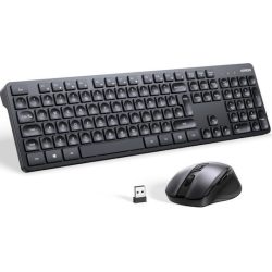 Ασύρματο Πληκτρολόγιο Ugreen set Keyboard & Mouse 2.4GHz Wireless Full Size English US Version - Black