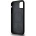 Θήκη Σιλικόνης DKNY White Printed Logo για Apple iPhone 11 - Black