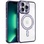 Θήκη Σιλικόνης Orso Bare Look Diamonds με Magsafe για iPhone 13 Pro Max-Purple