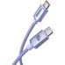 Καλώδιο Φόρτισης Baseus Crystal Shine Braided USB-C σε USB-C, 100W, PD, 2m - Purple
