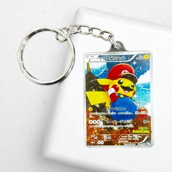 Μπρελόκ Pokemon Card Style Acrylic Collection Keychain - Mario Pikachu