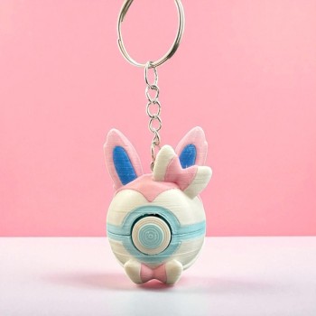 Pokemon 3D Printed Keychain Pokéball - Sylveon