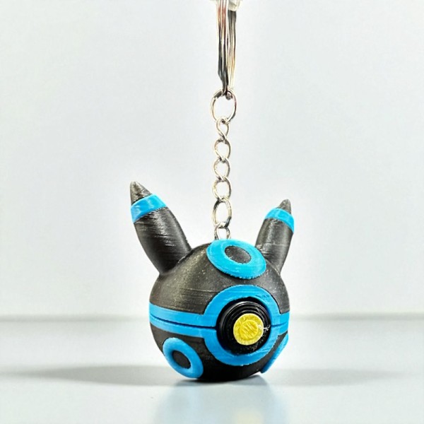 Pokemon 3D Printed Keychain Pokéball - Umbreon (Shiny)