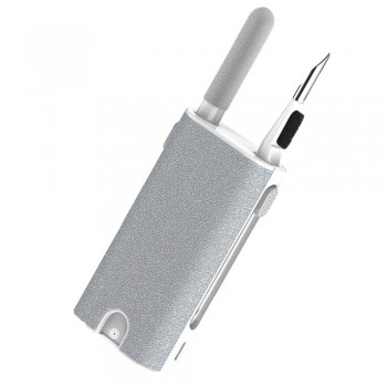 Kit Καθαρισμού 5 in 1 Earphone Cleaner Brush Kit - Camera, Phone, Tablet, Laptop TV, Screen Cleaning Tools Cleaning Pen για Airpods - Grey
