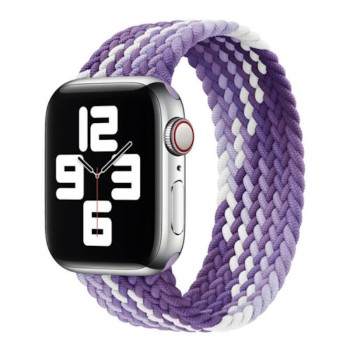  Λουράκι Braided Orso Flexible Watchband Sport Silicone για Apple Watch 42/44/45/46/49mm - Weaving Purple (S)