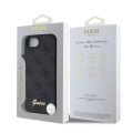 Θήκη Δερματίνης Guess 4G Case με MagSafe για iPhone 16e - Black