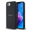 Θήκη Δερματίνης Guess PU Grained Classic Logo MagSafe για iPhone 16e - Black