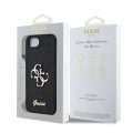 Θήκη Σκληρή Guess PU Fixed Glitter 4G Metal Logo για iPhone 16e - Black