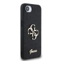 Θήκη Σκληρή Guess PU Fixed Glitter 4G Metal Logo για iPhone 16e - Black