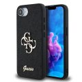 Θήκη Σκληρή Guess PU Fixed Glitter 4G Metal Logo για iPhone 16e - Black
