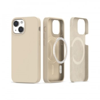 Θήκη Σιλικόνης Tech-Protect Silicone MagSafe Case για iPhone 13/14 - Beige