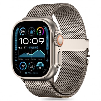 Μεταλλικό Λουράκι Tech-Protect Milano για Apple Watch 42/44/45/46/49mm - Titanium