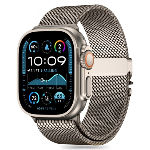 Μεταλλικό Λουράκι Tech-Protect Milano για Apple Watch 42/44/45/46/49mm - Titanium