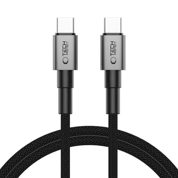 Καλώδιο Φόρτισης Tech Protect Ultraboost DNA από Type-C σε Type-C 60W/3A, 200cm - Iron Grey