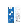 Ακουστικά Ενσύρματα Hoco DM46 In-ear Handsfree με Lightning - White