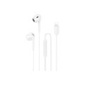 Ακουστικά Ενσύρματα Hoco DM46 In-ear Handsfree με Lightning - White