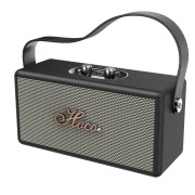 Φορητό Ηχείο Hoco Retro Style Δερμάτινο - Μαύρο