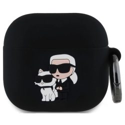 Θήκη Σιλικόνης Karl Lagerfeld and Choupette  Silicone Case για Apple AirPods 4/5 - Black