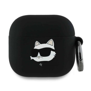 Θήκη Σιλικόνης Karl Lagerfeld Choupette  Silicone Case για Apple AirPods 4 - Black