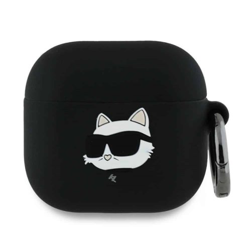 Θήκη Σιλικόνης Karl Lagerfeld Choupette  Silicone Case για Apple AirPods 4/5 - Black