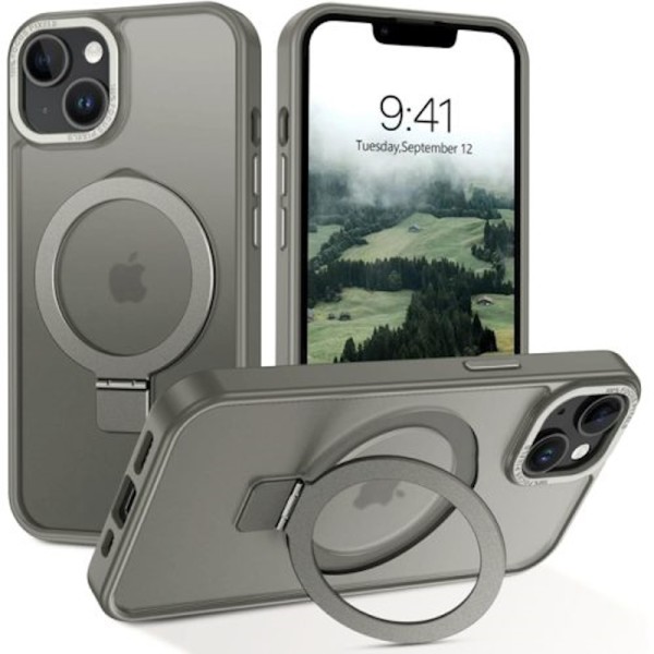 Θήκη Σιλικόνης Orso Ostand Hybrid Focus για iPhone 13 Pro Max - Frosted Titanium Grey