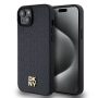 Θήκη Δερμάτινη DKNY PU Leather Repeat Pattern Stack Logo MagSafe Case για Apple iPhone 13 - Black