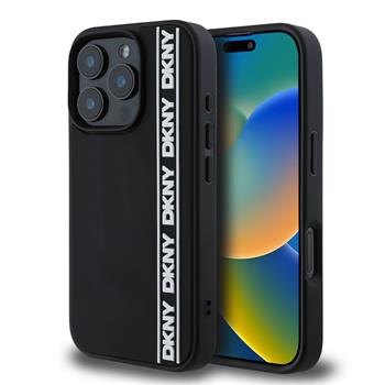 Θήκη Σιλικόνης DKNY 3D Rubber Repeat Logo Line για Apple iPhone 16 Pro Max - Black