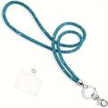Cross Body Universal Diamond Λουράκι Λαιμού για Κινητά - Blue