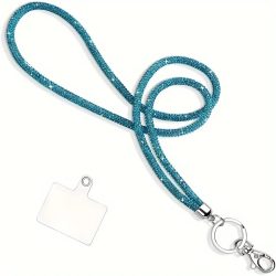 Cross Body Universal Diamond Λουράκι Λαιμού για Κινητά - Blue