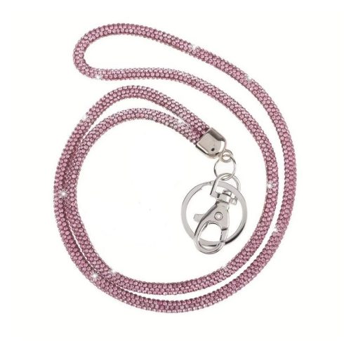 Cross Body Universal Diamond Λουράκι Λαιμού για Κινητά - Pink
