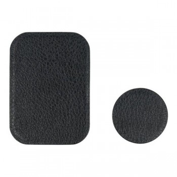 Techsuit Μαγνήτες από Δερματίνη για Μαγνητική Βάση Κινητού Αυτοκινήτου 2τμχ - Black