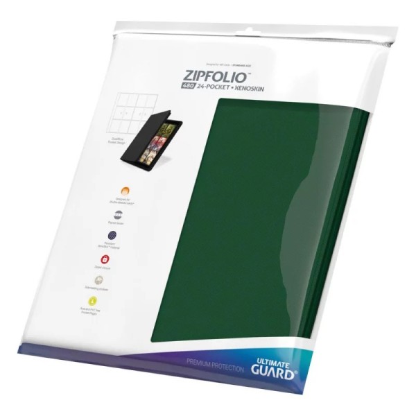 Άλμπουμ Καρτών Ultimate Guard Zipfolio Binder - 24 -Pocket XenoSkin ( 480 θέσεις καρτών ) - Green