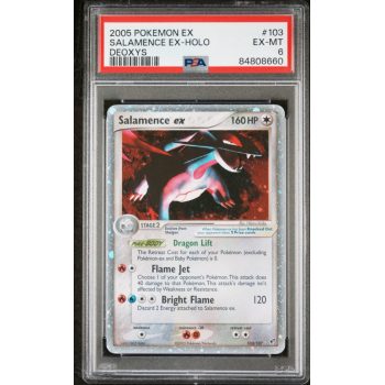Salamence ex - Ex Deoxys - English 2005 -  #103/107 - PSA EX-MT 6 - Pokemon Graded Card
