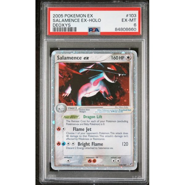 Salamence ex - Ex Deoxys - English 2005 -  #103/107 - PSA EX-MT 6 - Pokemon Graded Card