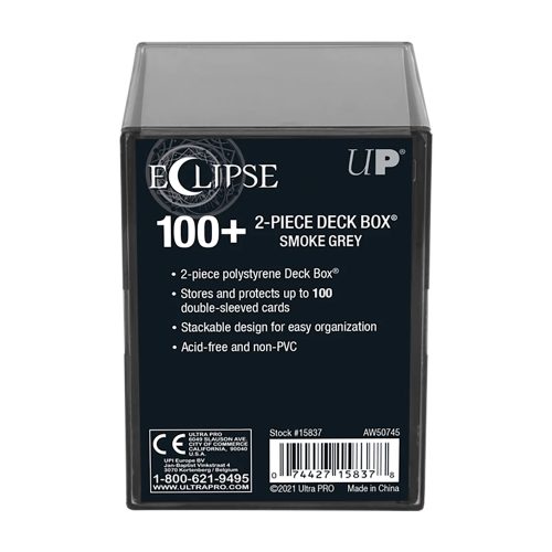 Ultra Pro - Eclipse 2-piece Deck Box - Smoke Grey