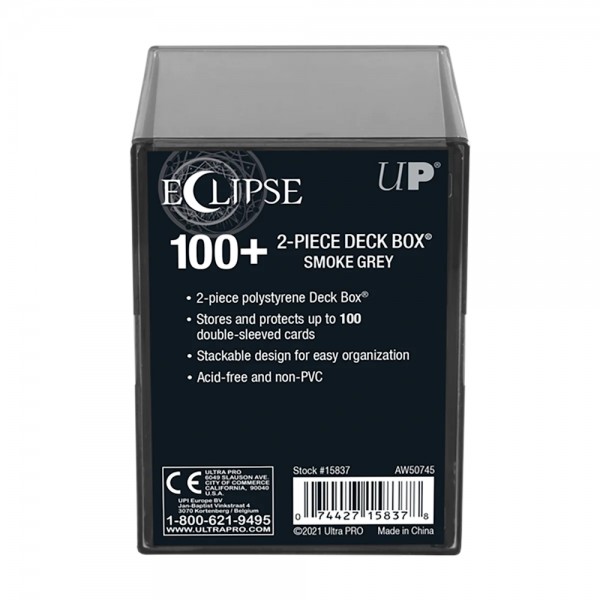 Ultra Pro - Eclipse 2-piece Deck Box - Smoke Grey