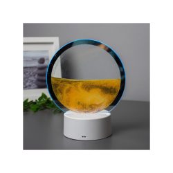 Δυναμική Ζωγραφική με Άμμο σε 3D Κλεψύδρα - Διακοσμητικό Φωτιστικό LED
