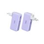 Power Bank/Charger Wekome WP-46 10000mAh 22.5W με 1 Θύρες USB-A και 1 Θύρα USB-C & Ενσωματομένα Καλώδια - Purple