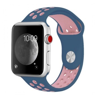 Λουράκι Σιλικόνης για Apple Watch 38 / 40 / 41mm - Blue/Pink