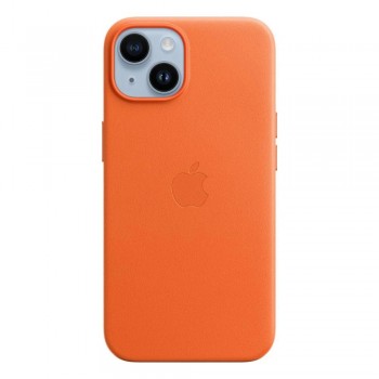 Θήκη Apple  Leather Case με MagSafe για Apple iPhone 14 - Orange