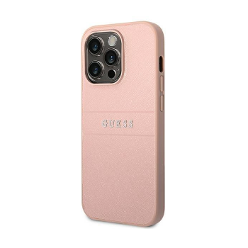 Θήκη Σιλικόνης Guess Saffiano Strap για iPhone 14 Pro - Pink