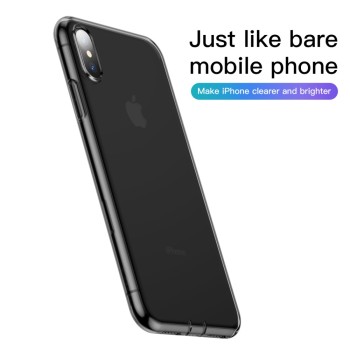 Θήκη Σιλικόνης Baseus Simplicity Series 0.3mm για Apple iPhone XS Max - Διάφανη Μαύρη